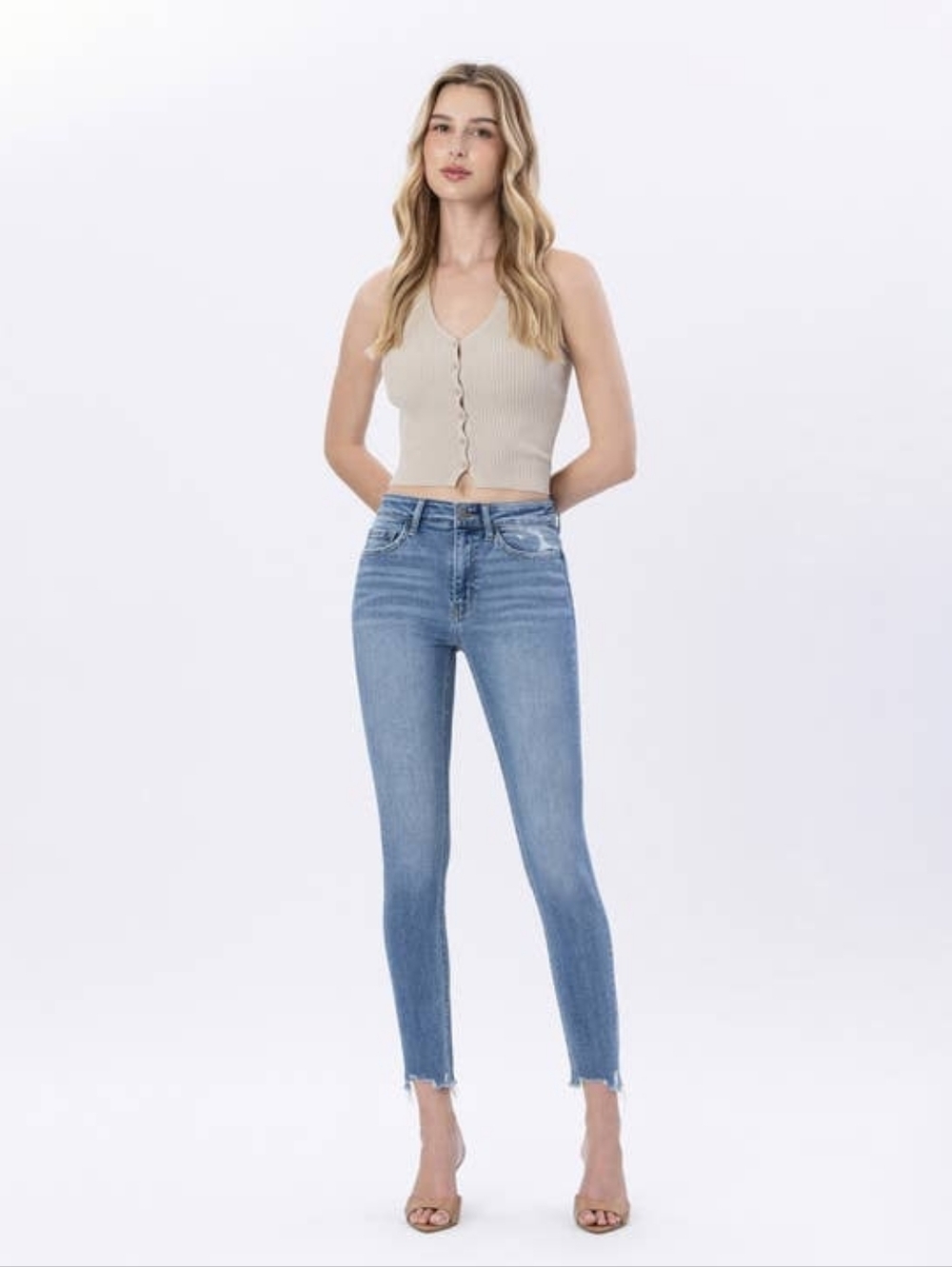 Flying Monkey High Rise Ankle Skinny Jeans